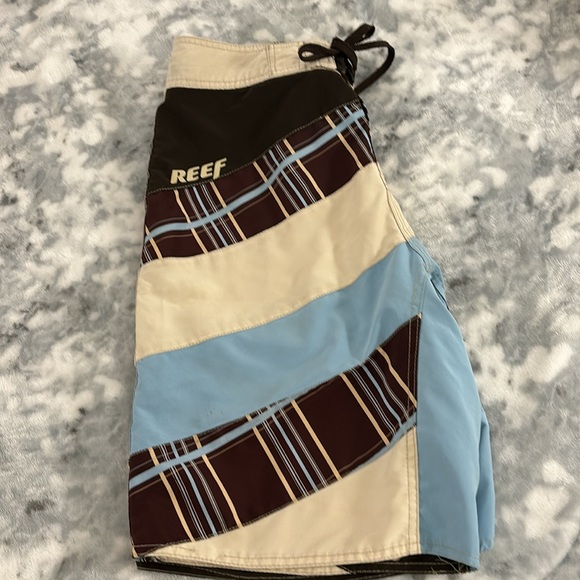 Reef Other - Reef Board Shorts Brown Tan and Blue Like New Size 33